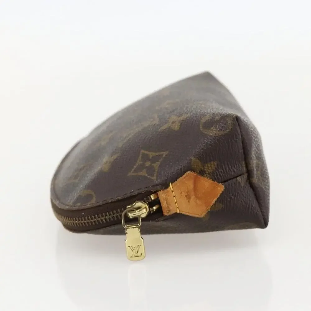 Louis Vuitton Monogram Pochette Cosmetic PM Pouch Brown